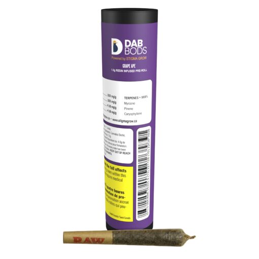 Dab Bods : GRAPE APE RESIN INFUSED PRE-ROLL